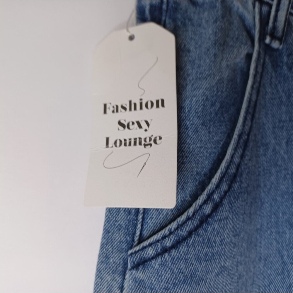 Fashion Sexy Lounge Size Medium / 28X29 blue and black butterfly jeans - Picture 5 of 7